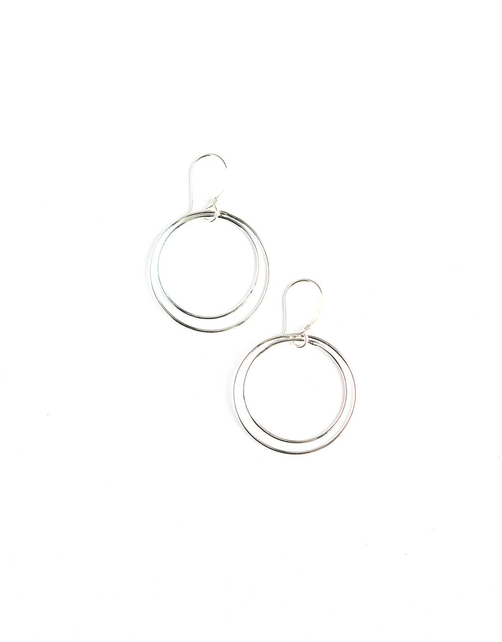 Fair Anita Double Moon Earrings - Silver