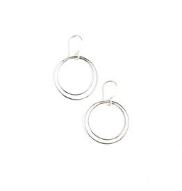 Fair Anita Double Moon Earrings - Silver