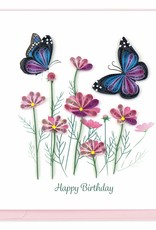 Quilling Card Quilled Birthday Flowers & Butterflies Greeting Card