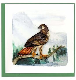 Quilling Card Quilled Red-Tailed Hawk Greeting Card
