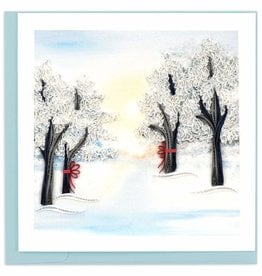 Quilling Card Quilled Snow Covered Trees Greeting Card