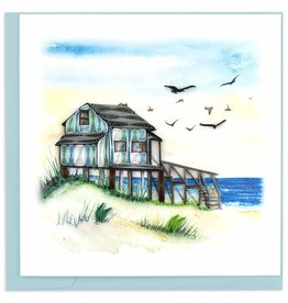 Quilling Card Quilled Beach House Greeting Card