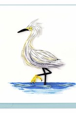 Quilling Card Quilled Snowy Egret Greeting Card