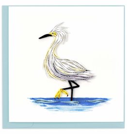 Quilling Card Quilled Snowy Egret Greeting Card