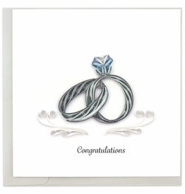 Quilling Card Quilled Wedding Rings Greeting Card