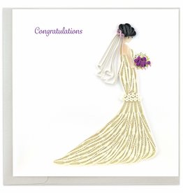 Quilling Card Quilled Bridal Congrats Greeting Card