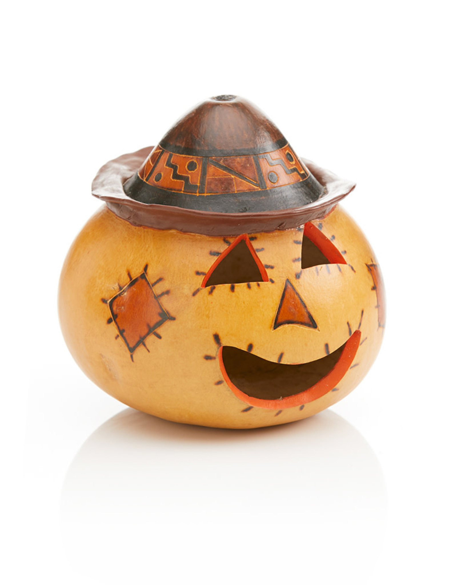 Serrv Scarecrow Gourd Jack-o'-Lantern