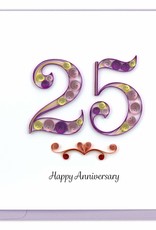 Quilling Card Quilled 25th Anniversary Card