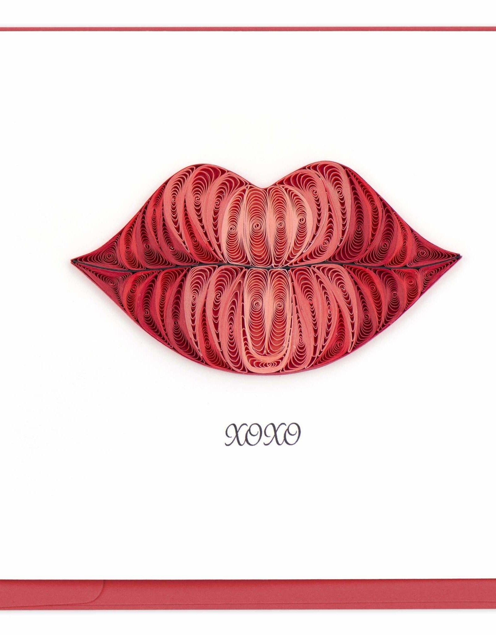 Quilling Card Quilled XOXO Kiss Greeting Card