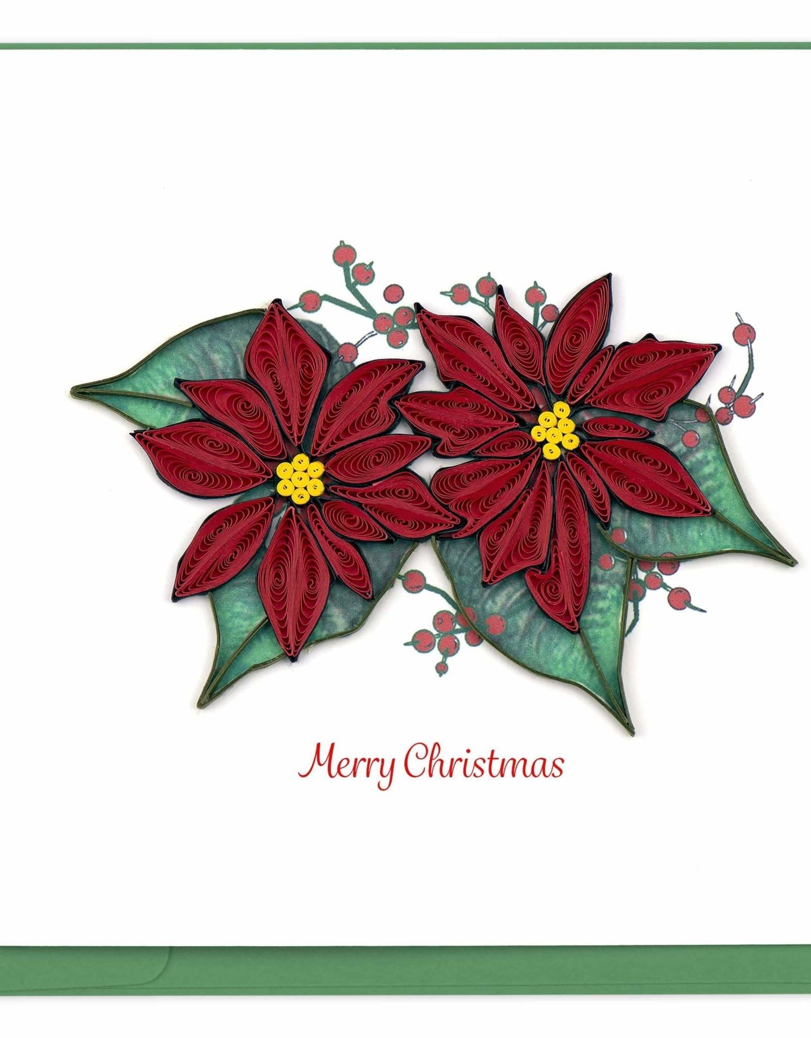 Quilling Card Quilled Red Poinsettia Christmas Card