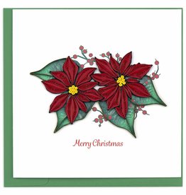 Quilling Card Quilled Red Poinsettia Christmas Card