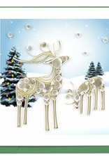Quilling Card Quilled Snowy Reindeer Holiday Card