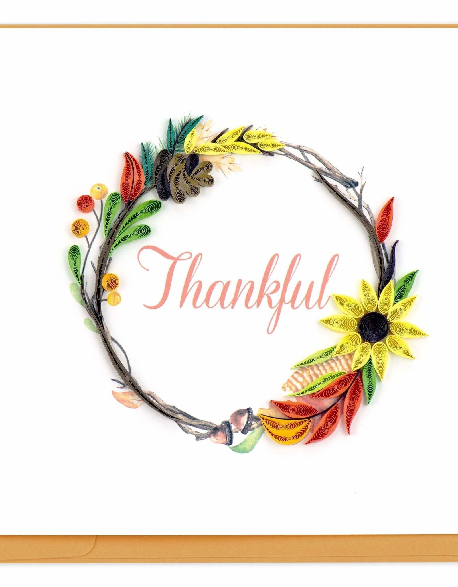 Quilling Card Quilled Thankful Wreath Greeting Card