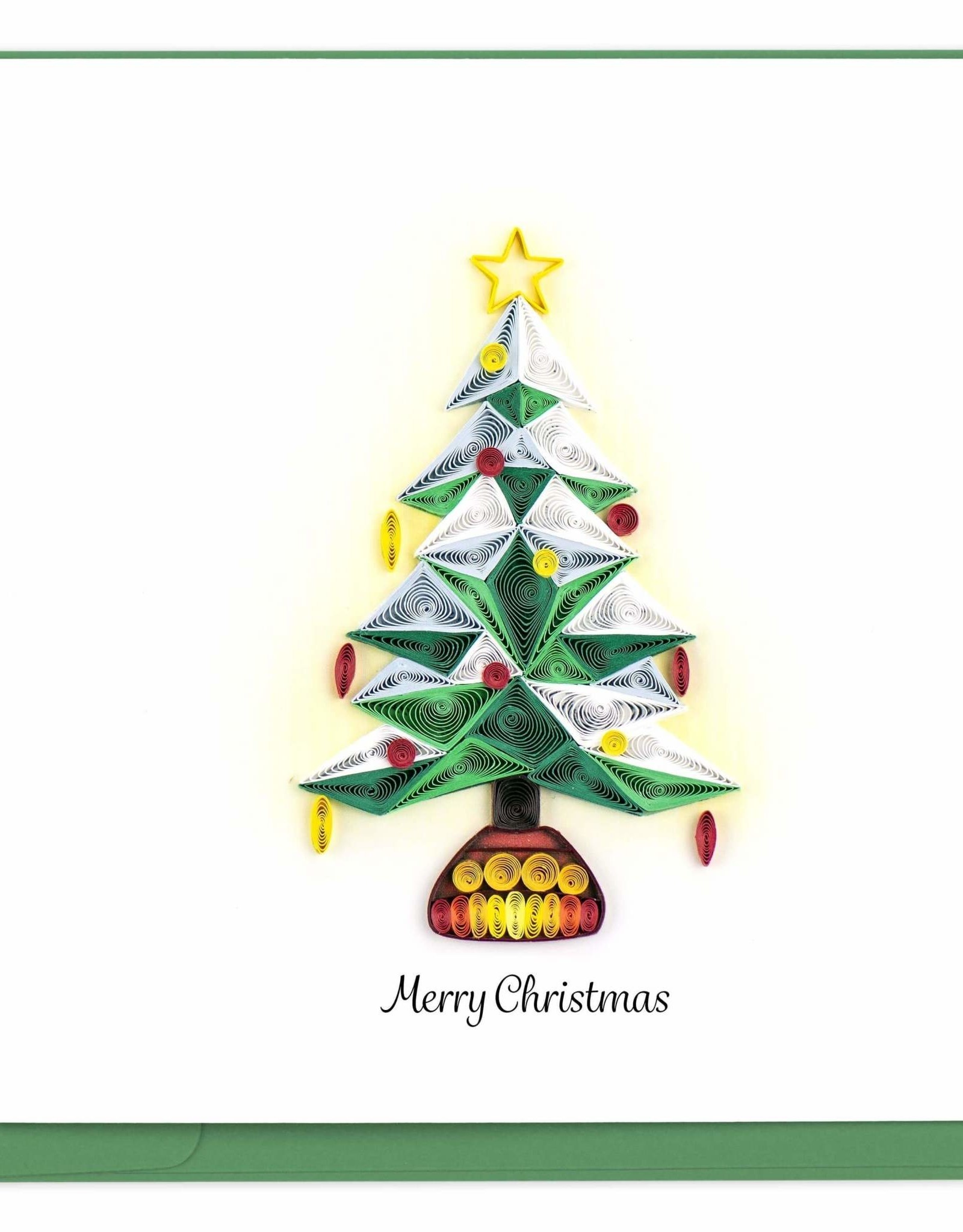 Quilling Card Quilled Polygonal Christmas Tree Greeting Card
