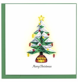 Quilling Card Quilled Polygonal Christmas Tree Greeting Card