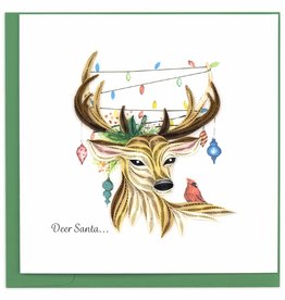 Quilling Card Quilled Deer Santa Christmas Card