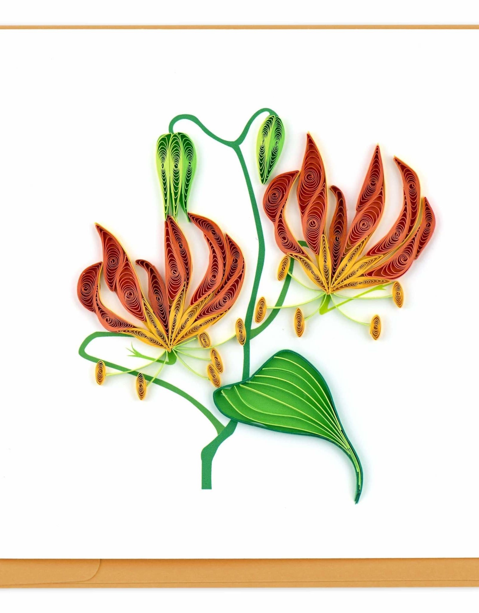 Quilling Card Quilled Tiger Lily Greeting Card