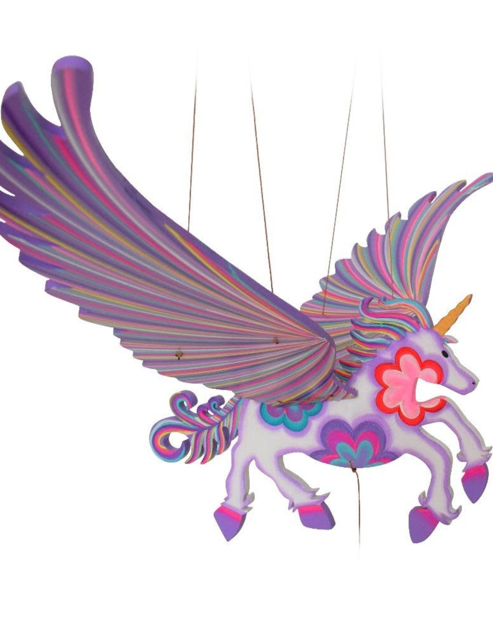 Tulia Artisans Unicorn Alicorn Flying Mobile - Large 32in wingspan