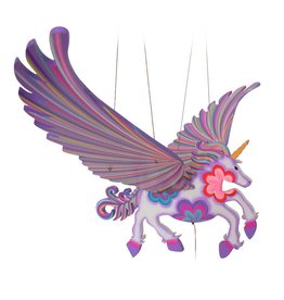 Tulia Artisans Unicorn Alicorn Flying Mobile - Large 32in wingspan