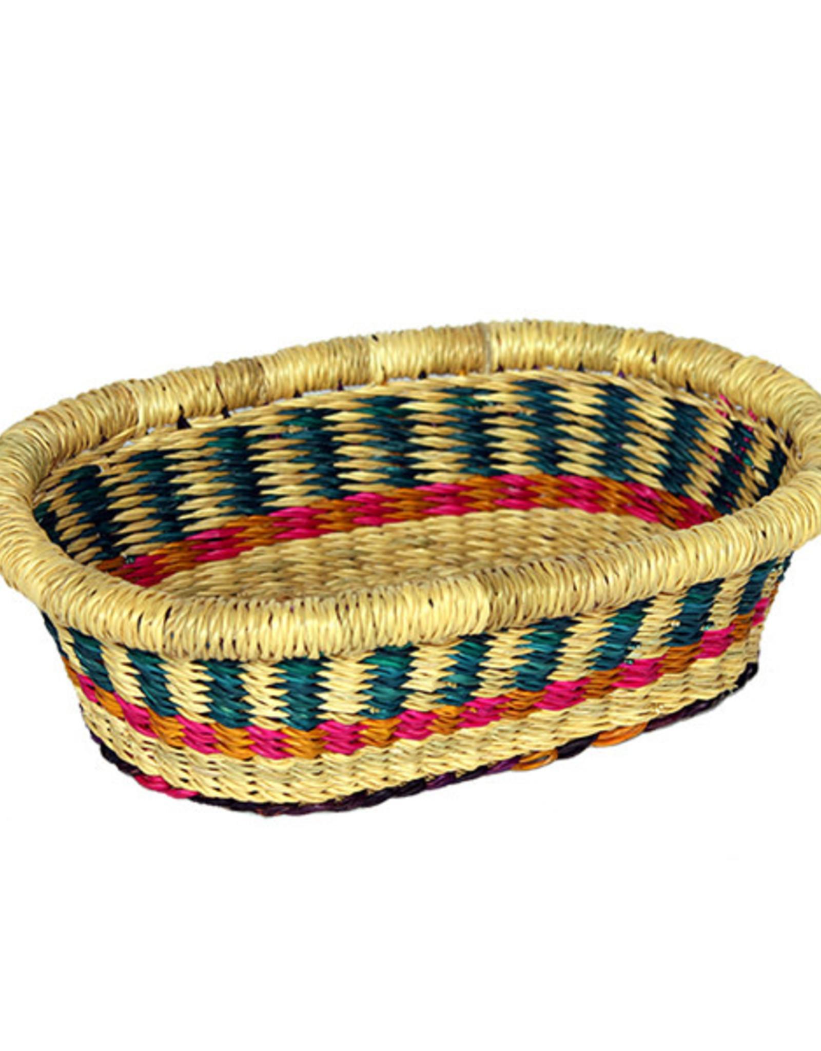 African Market Baskets Mini Oval Tray Basket