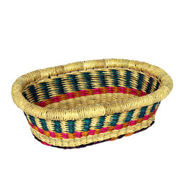 African Market Baskets Mini Oval Tray Basket