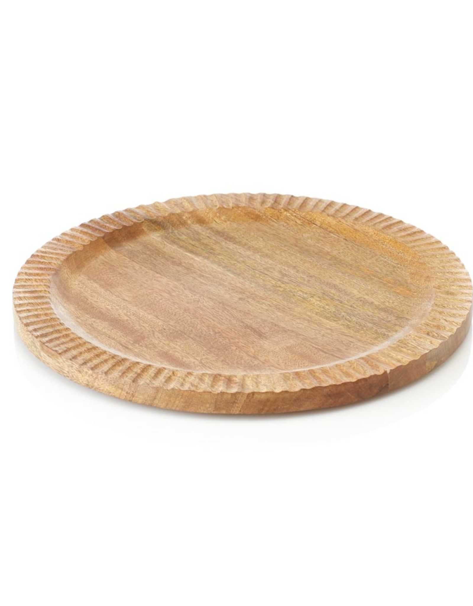 Serrv Round Mango Wood Tray