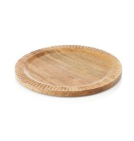 Serrv Round Mango Wood Tray