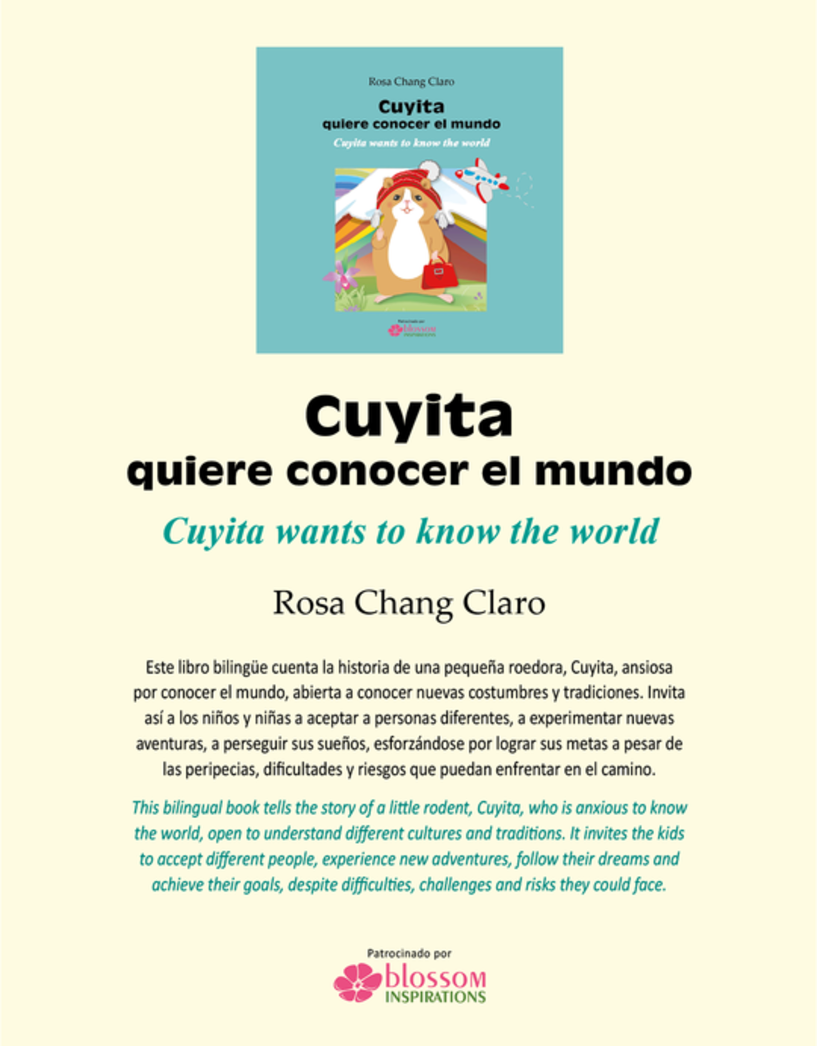 Blossom Inspirations Cuyita Wants to Know the World - Bilingual Fair Trade Book