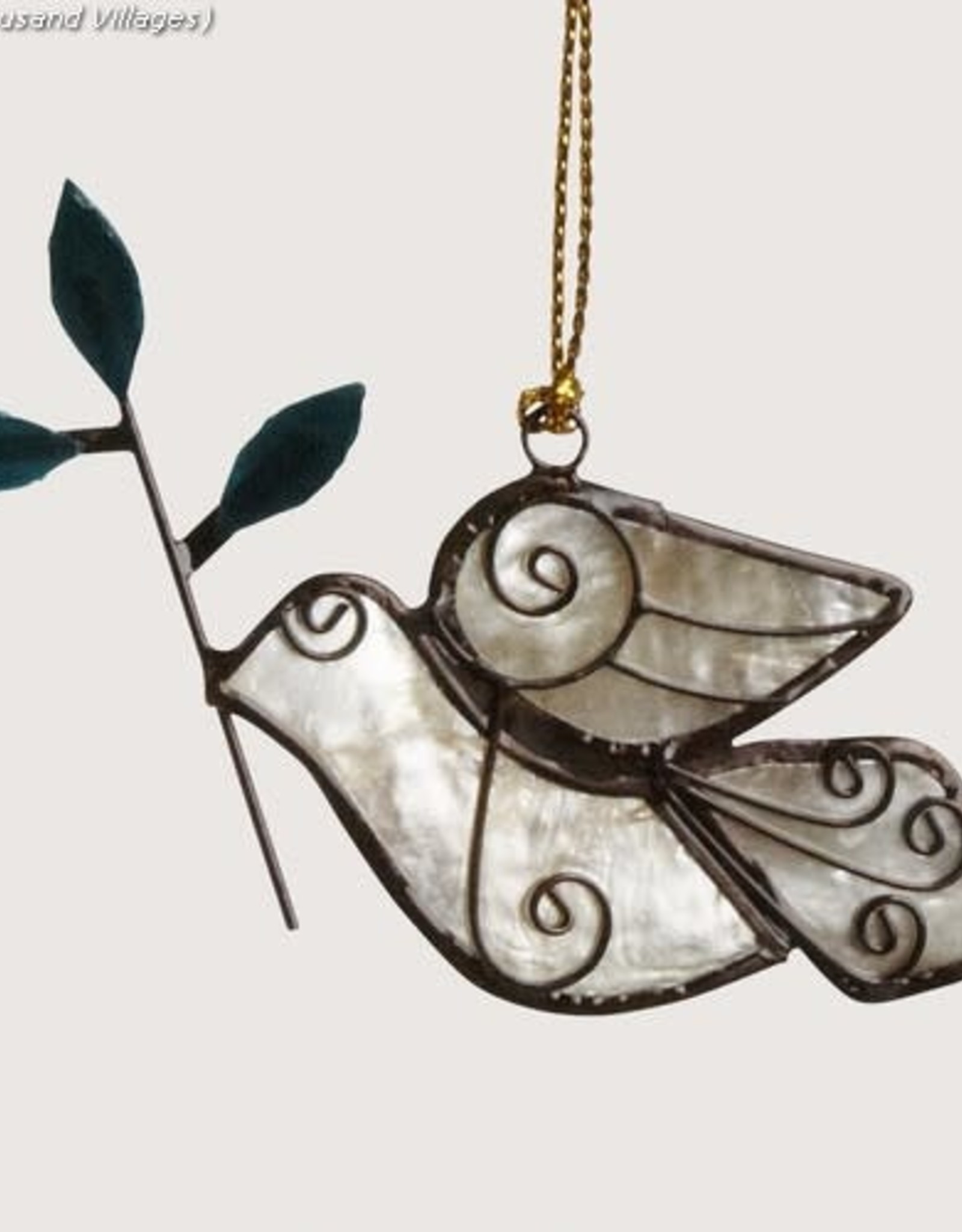 Ten Thousand Villages Olive Branch Dove Ornament