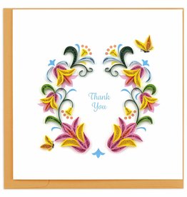 Quilling Card Quilled Thank You Flower Wreath Greeting Card