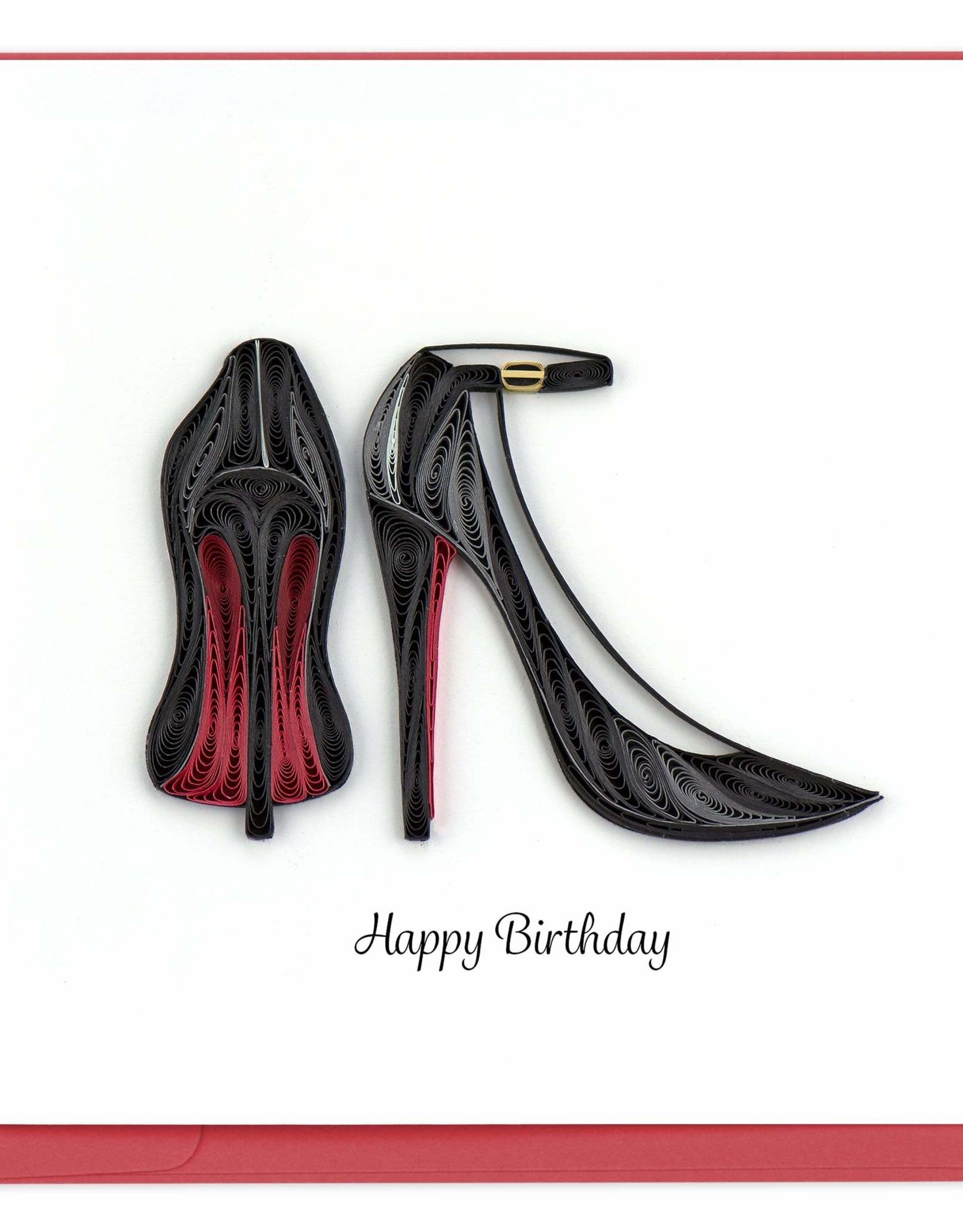 Quilling Card Quilled Red Bottom Heels Birthday Card