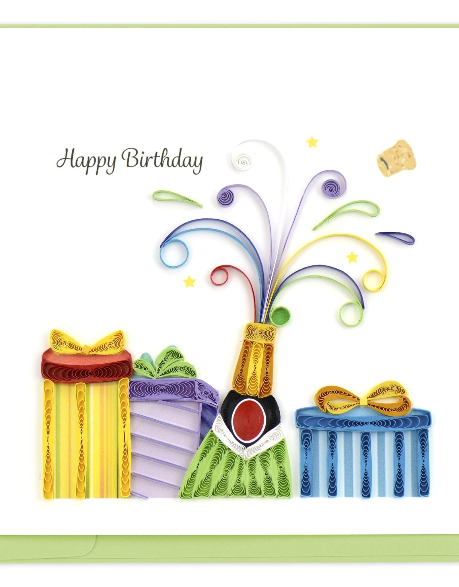 Quilling Card Quilled Birthday Champagne Greeting Card
