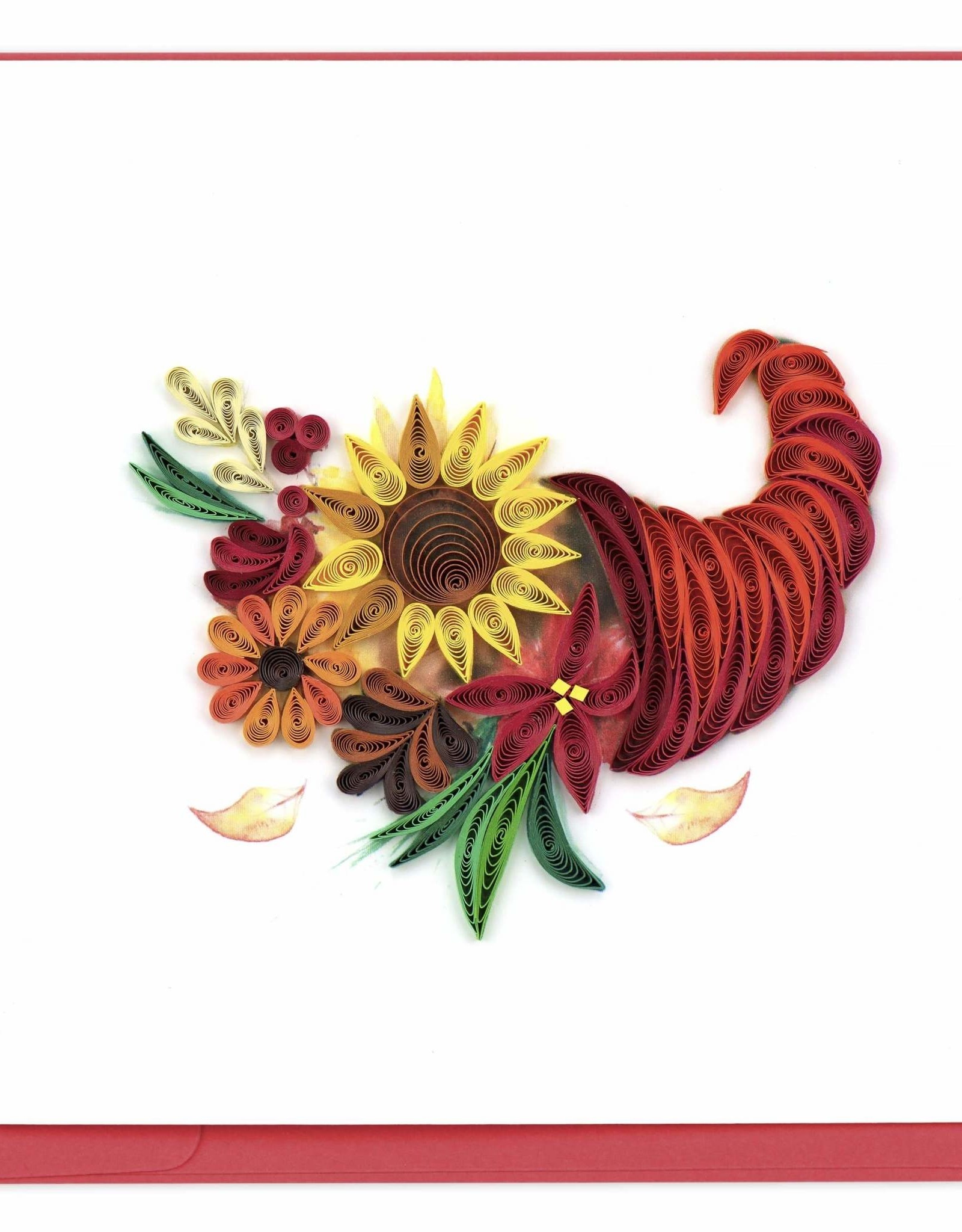 Quilling Card Quilled Floral Cornucopia Greeting Card