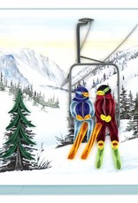 Quilling Card Quilled Ski Lift Greeting Card