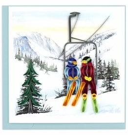 Quilling Card Quilled Ski Lift Greeting Card