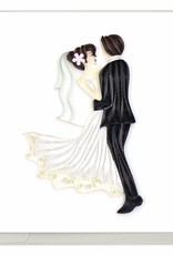 Quilling Card Quilled Dancing Bride & Groom Wedding Card
