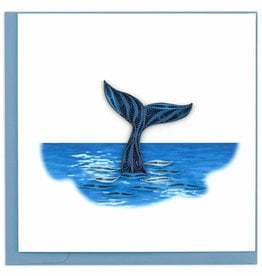 Quilling Card Quilled Whale Tail Greeting Card