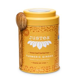 Justea Turmeric Ginger Loose Leaf Tin & Spoon