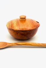 Women of the Cloud Forest Tropical Hardwood Spice Bowl with Spoon and Lid