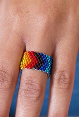 Lucia's Imports Rainbow Beaded Ring