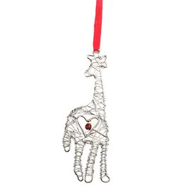 Mira Fair Trade Wrapped Wire Giraffe Ornament