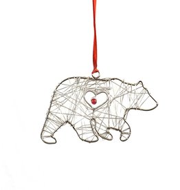 Mira Fair Trade Wrapped Wire Bear Ornament