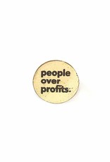 Fair Anita People Over Profits Pin - Brass