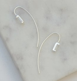 Fair Anita Prism Crystal Earrings - Silver