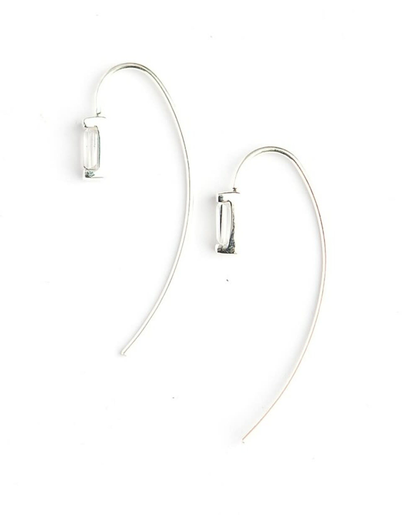 Fair Anita Prism Crystal Earrings - Silver