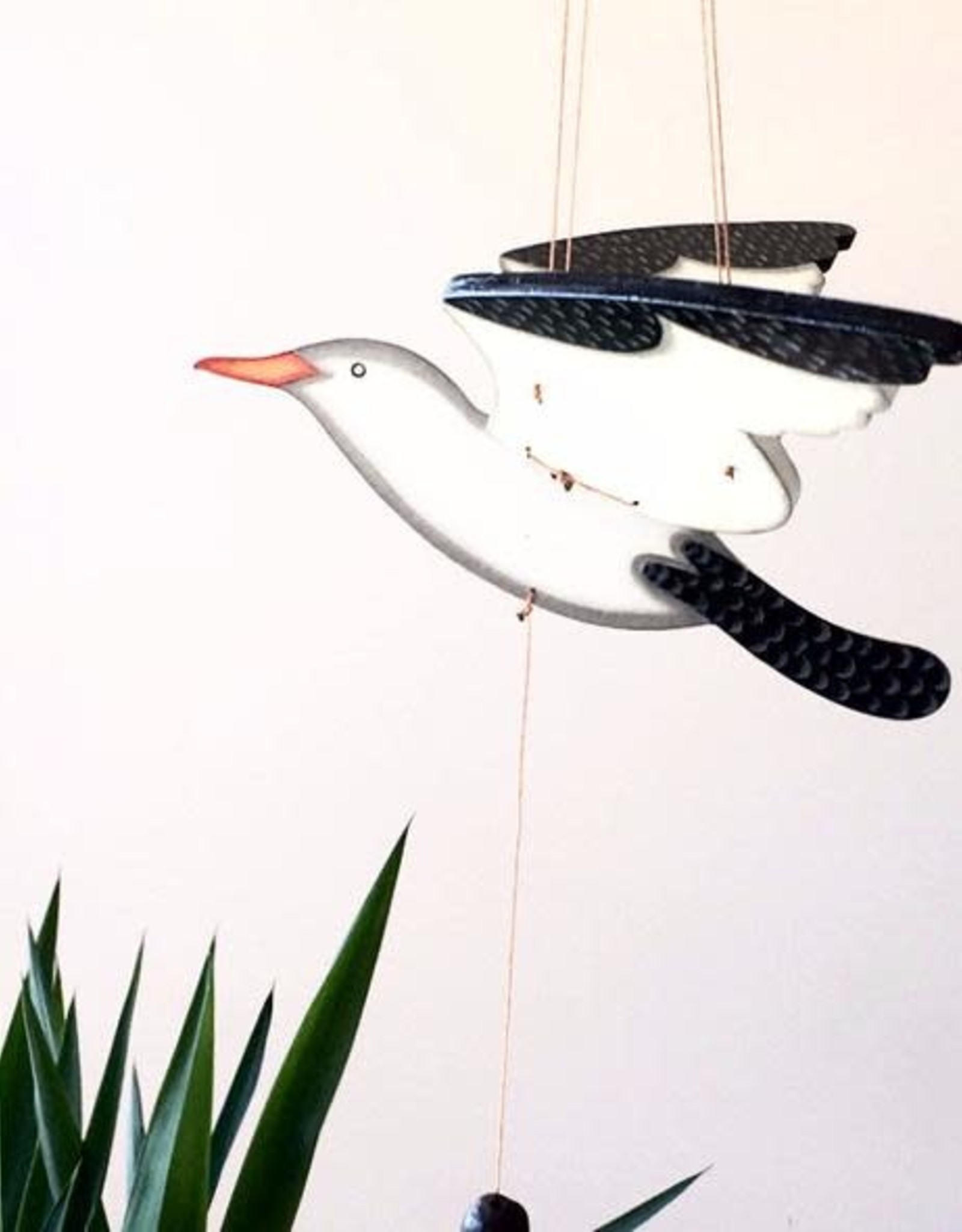 Tulia Artisans Seagull Flying Bird Mobile