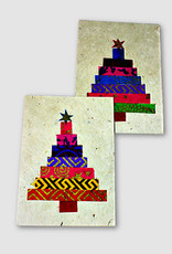 Ganesh Himal Applique Christmas Tree with Star Card