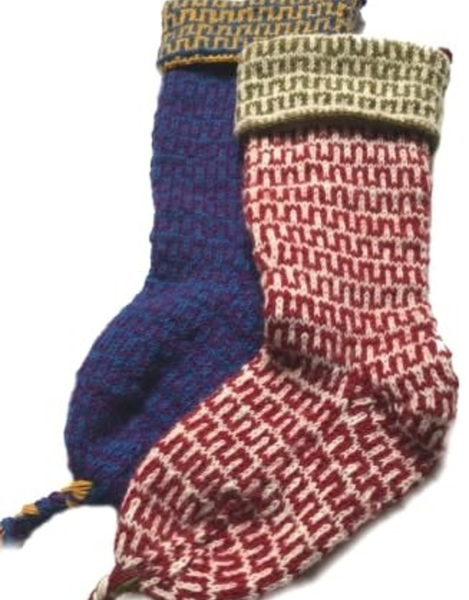 Ganesh Himal Hand Knit Single Pattern Christmas Stocking