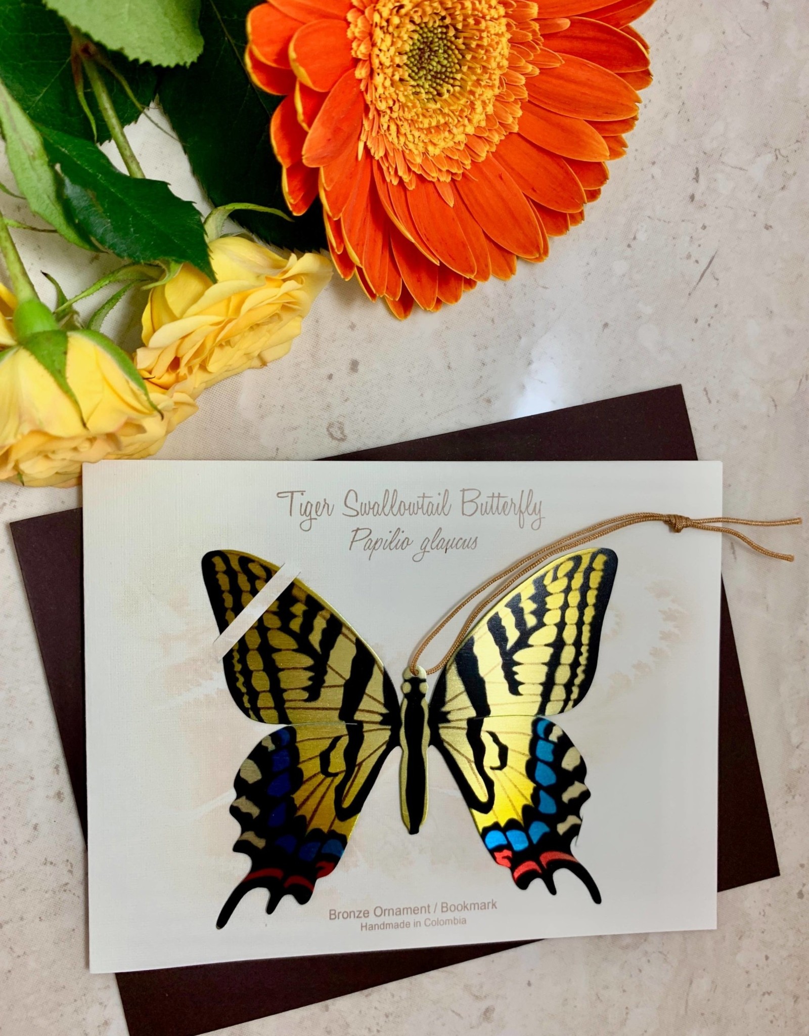 Tulia Artisans Tiger Swallowtail Butterfly Ornament