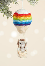 Serrv Aeronaut Hedgehog Crocheted Ornament